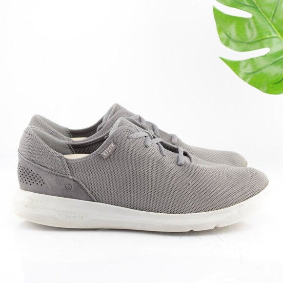 Kizik Mens Madrid Sneaker Size 12 Gray Eco Knit Hands Free Lace Up Casual Shoe - Picture 5 of 14